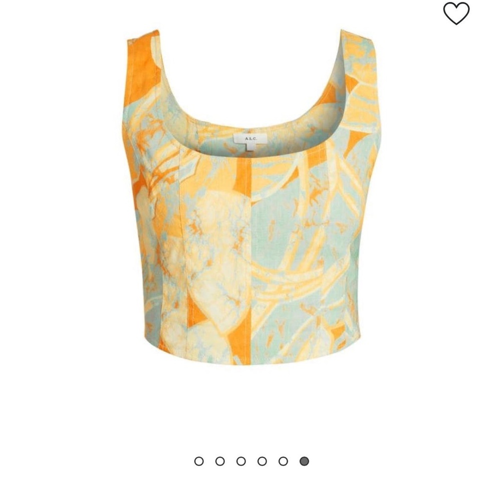 A.L.C. Women's Vibrant Orange and Blue Tank Top